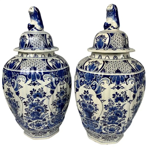 Pair of Delft Vases