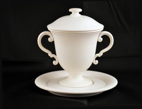 Wedgwood Whiteware Lemonade Beaker, Cover & Stand of Diminutive Size, Circa 1815