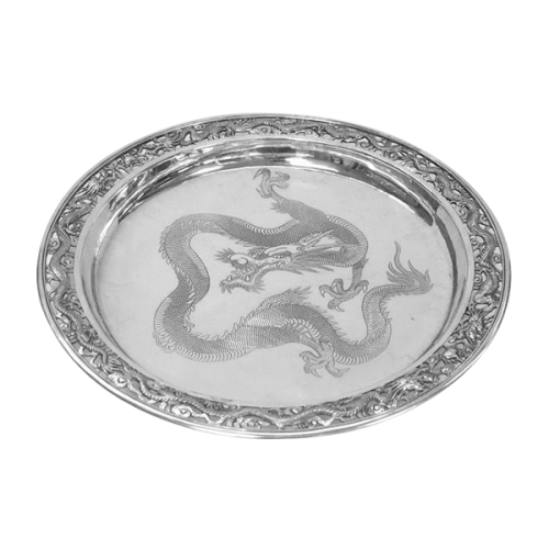 Antique Chinese Silver Salver