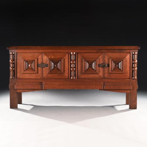 Rare Model Charles Dudouyt Mid 20th Century French Art Deco Oak Sideboard