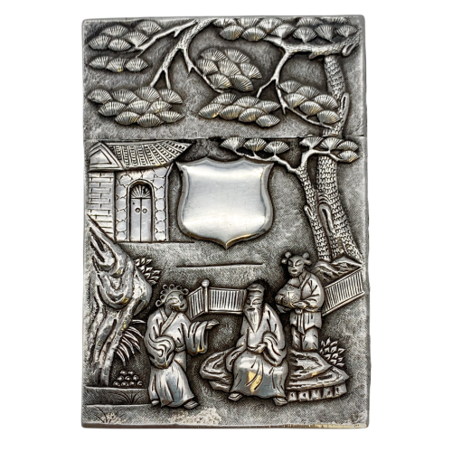 Chinese Export Silver Card Case