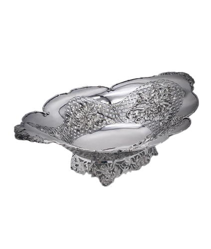 Chinese Export Silver Fruit Dish