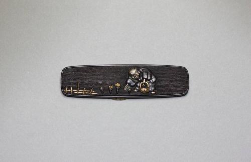 Japanese metal tobacco pouch fitting