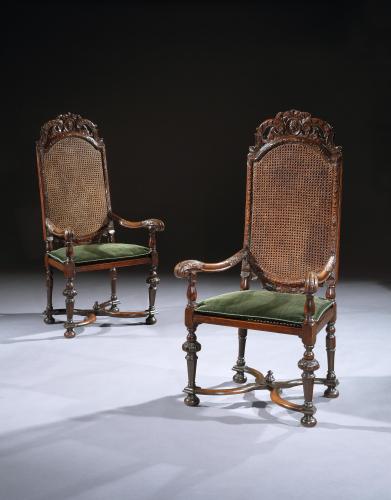 Pair of William and Mary Armchairs
