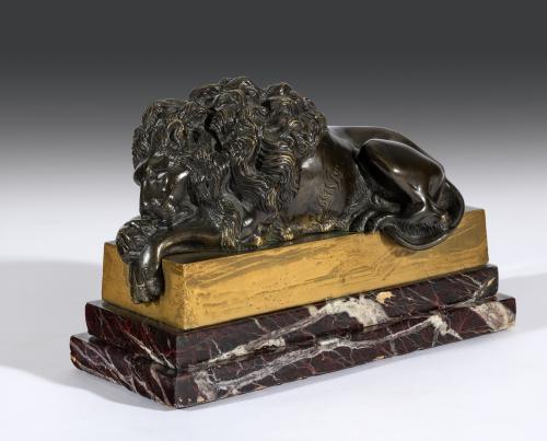 Superb 19th Century 'Grand Tour' Souvenir of a Canova Lion