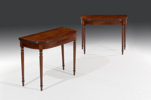 Pair of 18th Century Mahogany Tea Tables