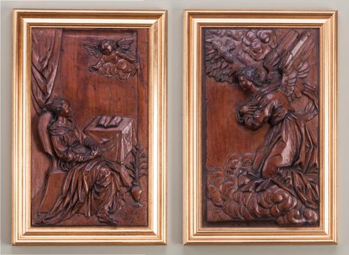 Panels Carved with Scenes of the Annunciation