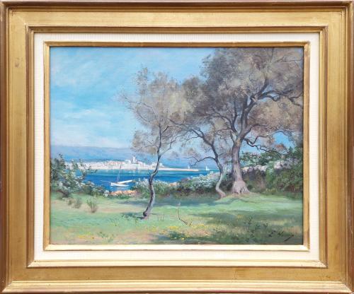View Of Antibes by Ernest Victor Hareux (1847-1909)