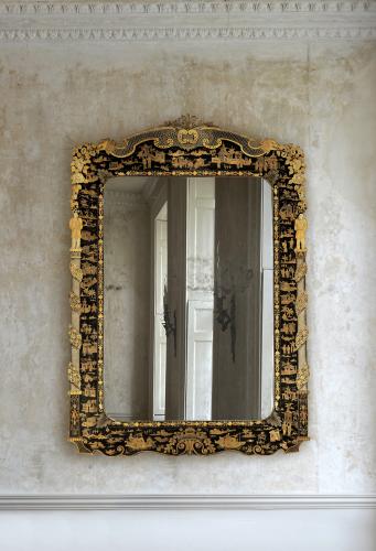Nineteenth Century Japanned Mirror