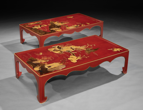 Red Lacquer Low Tables