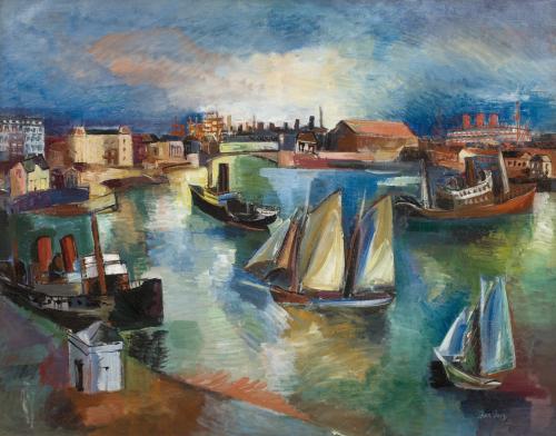 Entrée du Bassin de la Citadelle au Havre - Jean Dufy  (1888 - 1964)