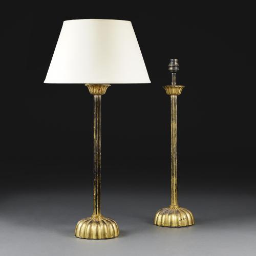19th Century Japanese Candlestick Lamps