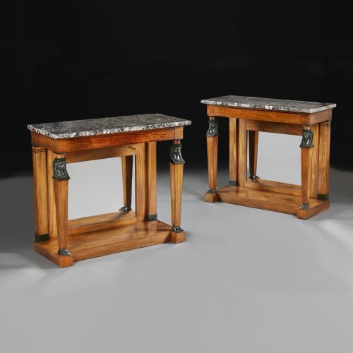 Empire Console Tables Stamped Jean Laurent Sottot