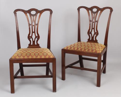 George III mahogany side chairs