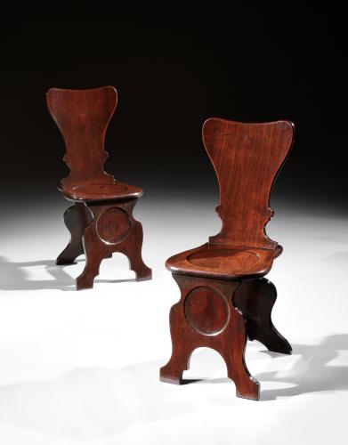 A Pair of Hall Chairs