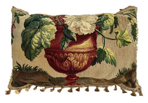 Antique Aubusson cushion