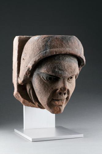 Finely Carved Weser Renaissance Stone Head