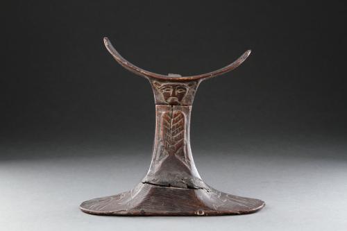 Finely Carved Egyptian Wooden Headrest