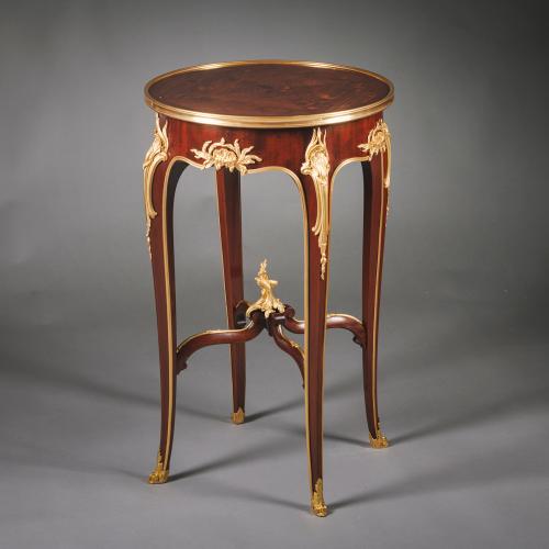 A Fine Louis XV Style Marquetry Gueridon, by François Linke