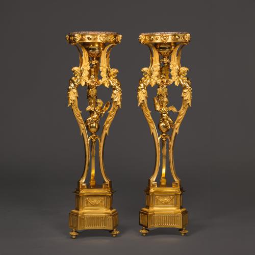 Napoléon III Gilt-Bronze Pedestals