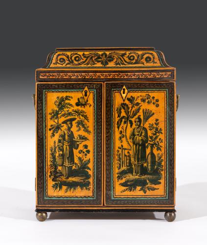 Fine Chinoiserie Embroidery Cabinet