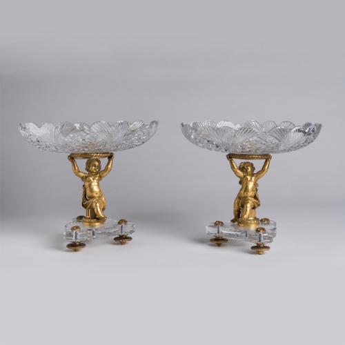 French Ormolu and Cut-Crystal Compotes