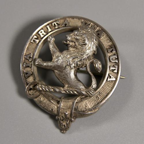 Antique Scottish Silver Gilt Clan Badge - Agar
