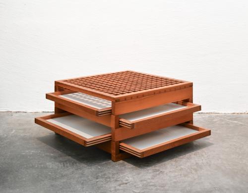 Tetra low table by Bernard Vuarnesson for Sculptures Jeux