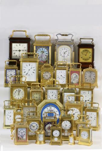 Selection of carriage clocks