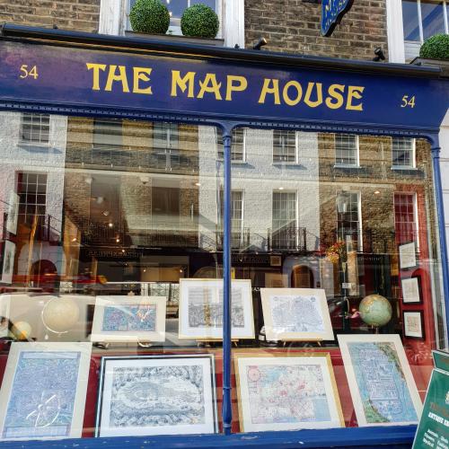 The Map House shop front, No. 54 Beauchamp Place