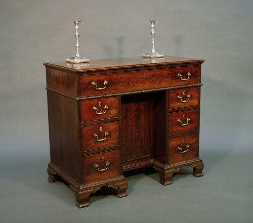 18th Century Mahogany Kneehole desk.