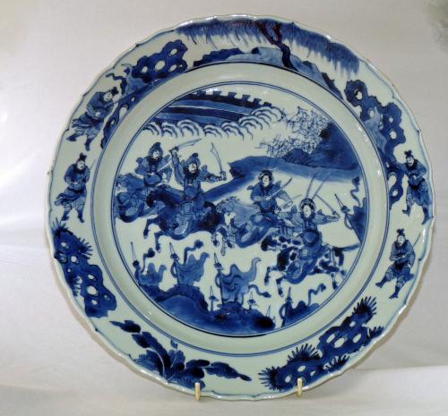 Kangxi Blue and White Warrior Charger