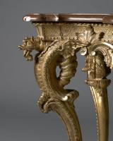 Carved gilt-wood rococo side table in the manner of Joseph Effner