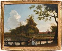 Rosamund’s Pond, St James’s Park, with Westminster Abbey in the Distance att. to John Feary 