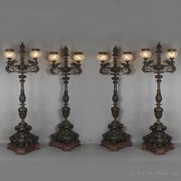 Set of Four Bronze Torcheres - © Adrian Alan Ltd, Fine Arts and Antiques