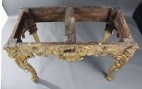 Late 17th century gilt wood console table