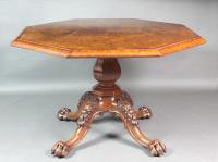 Burr oak centre table