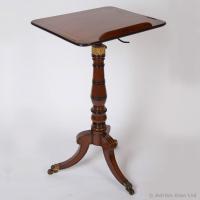 An English Regency Period Mahogany Adjustable Reading Table