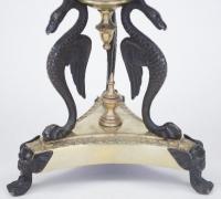 Pair of Bronze & Ormolu lustre drop Candelabra