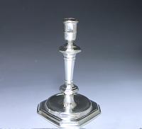 Pair of Queen Anne Silver Candlesticks  by Simon Pantin 1712