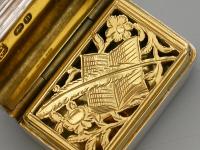 George IV Silver Vinaigrette "Quill Pen & Book Grille"