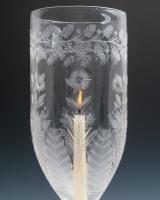 A FINE PAIR OF REGENCY CUT GLASS STORM LIGHS ATTRIBUTED TO JOHN BLADES, English Circa 1830