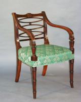 Antique set of 8 Sheraton mahogany dining chairs