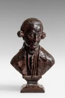 Late 18th Century Carved Oak Bust of Major John André, England/America, circa 1780