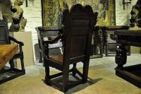 Charles I Carved and Dated Oak Wainscot Chair
