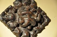 LATE 15TH CENTURY ENGLISH CARVED OAK ROOF BOSS. CIRCA 1480