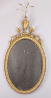 George III period carved and gilt wood wall mirror