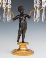 An Exceptional Pair of Regency Period Gilt Bronze Cherub Candelabra, English Circa 1810