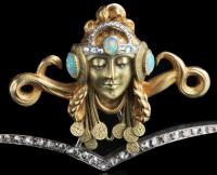 Art Nouveau Diadem Mucha style Byzantine Princess