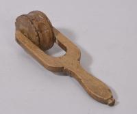 S/2352 Antique Treen 19th Century Sycamore Butter Roller